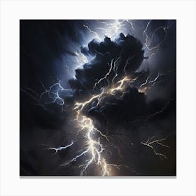 Lightning In The Sky 10 Canvas Print