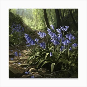 Bluebells In The Woods 1 Canvas Print