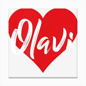 Ich Liebe Olavi Vorname Tshirt Liebe Herz Canvas Print