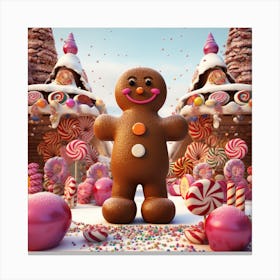 Gingerbread Man Canvas Print