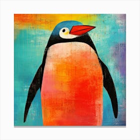 Maraclemente Penguin Painting Style Of Paul Klee Seamless 3 Canvas Print
