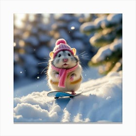 Leonardo Phoenix 10 A Small Fluffy Hamster With Bright Twinkli 2 Canvas Print