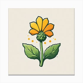 Flower Logo Design Canvas Print