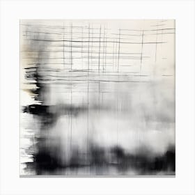 Minimalist Black and White Abstract First Discovered 2 Canvas Print