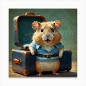 Hamster In Uniform Canvas Print