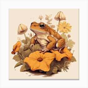 Fall Foliage Toad 2 Canvas Print