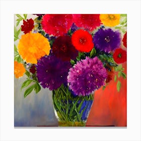 Creating A Beautiful Vase With Dazzling Colors And A Background With Beautiful Colors Solely Through (2) (1) Canvas Print