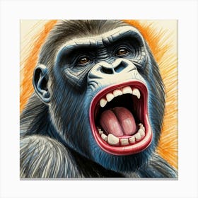 Gorilla Drawing 5 Canvas Print