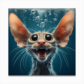 Sphynx Cat Underwater 2 Canvas Print