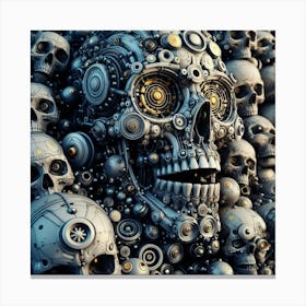 Robot Skull Canvas Print