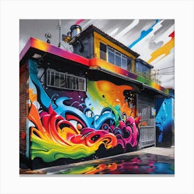 Graffiti Painting Canvas Print