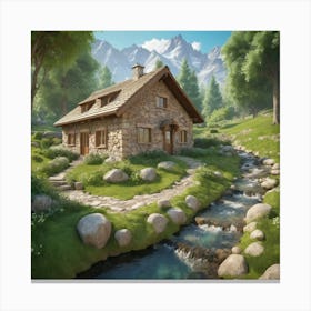 House In The Mountains 14 Canvas Print