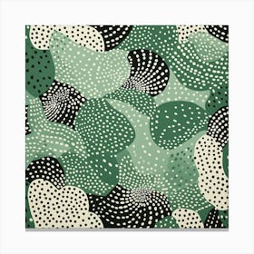 Yayoi Kusama Inspired Sage Green Pattern Canvas Print