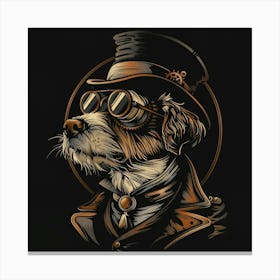 Steampunk Dog 27 Canvas Print