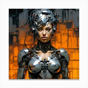 Stunning Female Cyborg Goddess Canvas Print