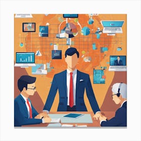 Business Concept Illustration Canvas Print