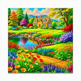 Garden Scene Canvas Print