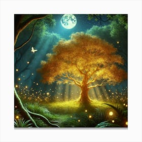 Firefly Tree Canvas Print