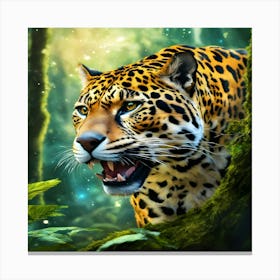 Jaguar In The Jungle Canvas Print