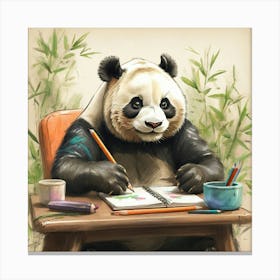 Panda Drawing 1 Canvas Print