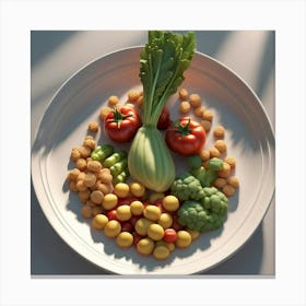 Plate Of Vegetables Canvas Print