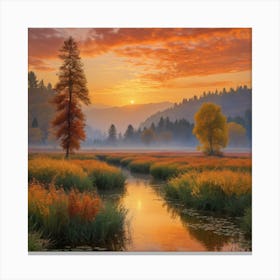 Sunrise In Yosemite Canvas Print