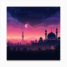 Islamic Night Sky Canvas Print