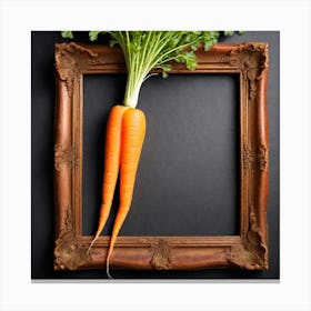 Carrots In An Old Frame Canvas Print