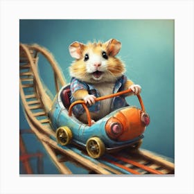 Hamster On Roller Coaster 4 Canvas Print