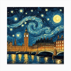 Starry Night In London 1 Canvas Print