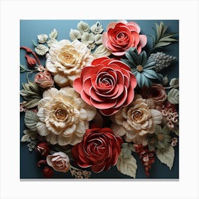 Paper Roses 4 Canvas Print