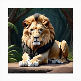 the king of the jungle Canvas Print