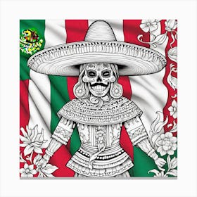 Mexican Skeleton 6 Canvas Print