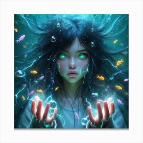 Underwater Girl Canvas Print