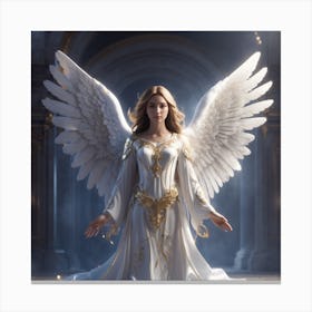 Ethereal Guardian Whispers of Protection Canvas Print