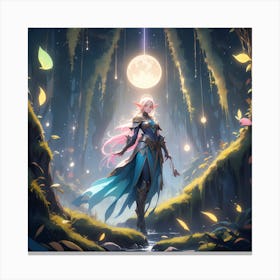 Elf In The Forest Canvas Print