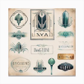 Deco Logos Canvas Print