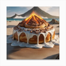 Cinnamon Bun In The Sand Canvas Print