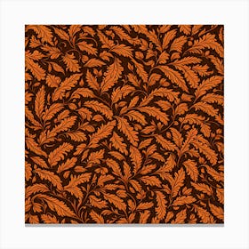 Orange leaves seamless pattern, 232 Canvas Print