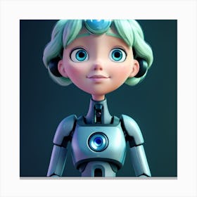 Robot Girl 2 Canvas Print