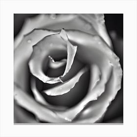 Black And White Rose Canvas Print