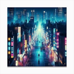 City At Night Canvas Print