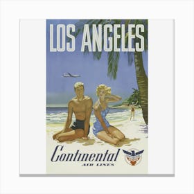 Los Angeles Continental Canvas Print