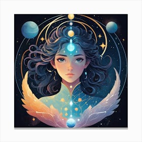 Graphic Design Astral Contemplation Art 3 Canvas Print