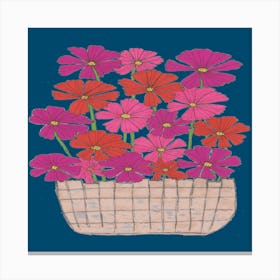 Flowers In A Basket 2 Canvas Print