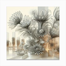 Flowers In A Vase Canvas Print