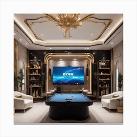 Billiards Room Canvas Print