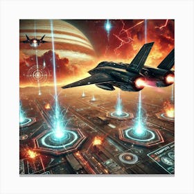 A Sci Fi Depiction Of Tempest Class Bombers Execut Canvas Print