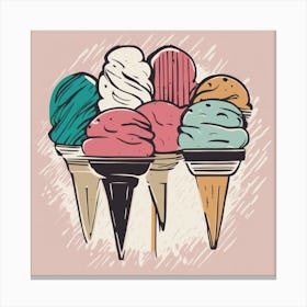 Ice Cream Cones Canvas Print