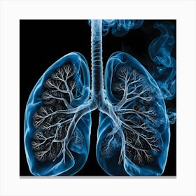 Lungs With Smoke 2 Canvas Print